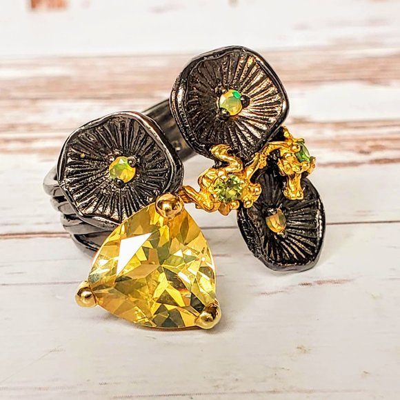 Citrine Artisan Pond Life Ring - Picture 5 of 8